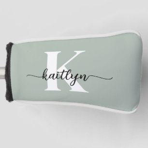Salie Groene Script Monogram Golfheadcover