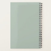 Salie Groene Script Monogram Planner (Achterkant)