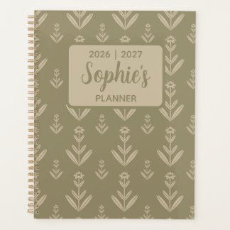 Salie Groene Symmetrische Bloemrijke Academische J Planner