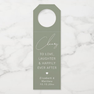 Salie Groene Trouw Minimalistische Elegante Chee Flessenhanger