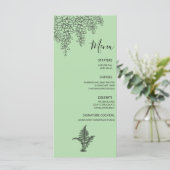 Salie Groene Varensblad Huwelijk Menu (Staand voorkant)