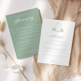 Salie groene Victoriaanse Wapen Welkom/Itinerarium Kaart