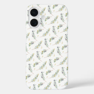 Salie Groene Waterverf Franse Landelijke Olijfpatr iPhone 16 Hoesje