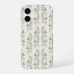Salie Groene Waterverf Franse Landelijke Olijfpatr iPhone 16 Hoesje
