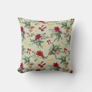 Salie Groene Winter Botanische Groene Boog Patroon Kussen
