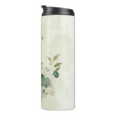 salie groene witte bloemen bruiloft thermosbeker (Geroteerd rechts)