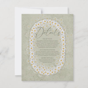 Salie Groene Witte Gardenia's Boho Details Kaart
