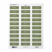 Salie Groene Witte Trouw Retouradres Label (Full Sheet)
