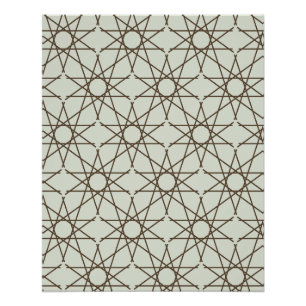 Salie Oker Geometrie Perfect Poster