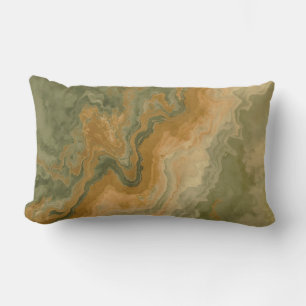 Salie Olijfgroen Mosterd Geel Print Kussen
