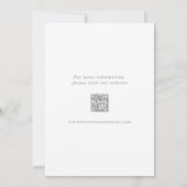 Salie toile bloem kader foto QR-code bruiloft Save The Date (Achterkant)