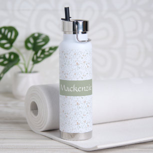 Salie Waterverf Wilde Bloem Florale Aangepaste Naa Waterfles