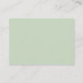 Saliegroene gestreepte babyshower-envelopkaart informatiekaartje (Achterkant)
