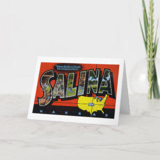 Salina Kansas Vintage Groet Kaart