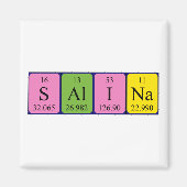 Salina Periodtable Name magnet Magneet (Voorkant)