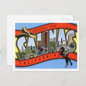 Salinas, California  Big Letters Briefkaart (Voorkant / Achterkant)