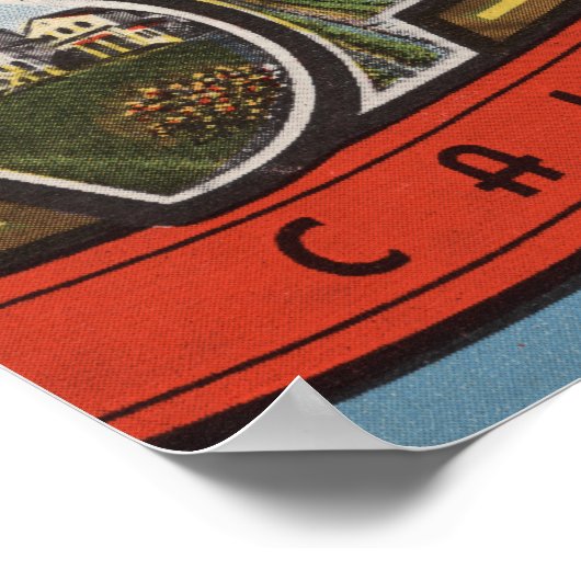 Salinas, Californië - Grote Letter-scènes - Rode Poster (Hoek)