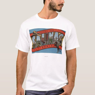 Salinas, Californië - Grote Letter-scènes - Rode T-shirt