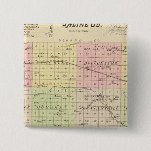 Saline County, Nebraska Vierkante Button 5,1 Cm