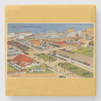 Salisbury Beach Briefkaart Stenen Onderzetter