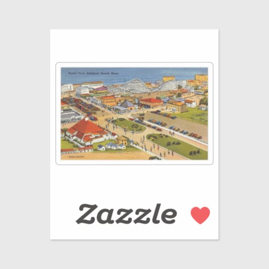 Salisbury Beach  Briefkaart Sticker (Vel)