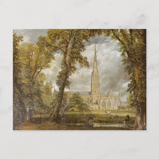 Salisbury Cathedraal door John Constable Briefkaar Briefkaart (Voorkant)