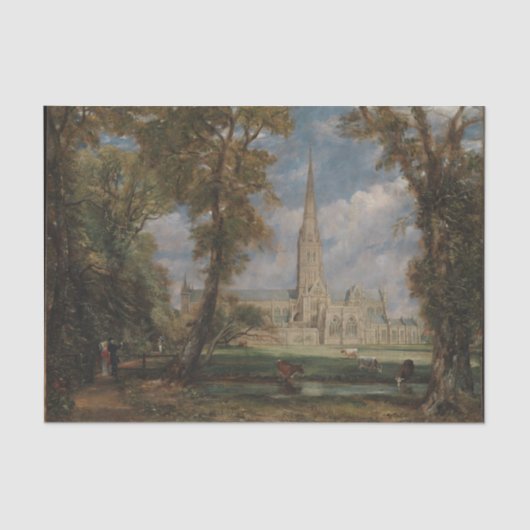 Salisbury Cathedraal Tissue Paper Tissuepapier (Voorkant)