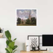 Salisbury Cathedral in het zuidwesten Poster (Thuiskantoor)