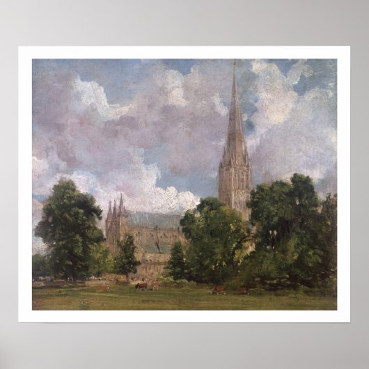 Salisbury Cathedral in het zuidwesten Poster (Voorkant)