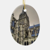 Salisbury Cathedral & Spire Wiltshire England Keramisch Ornament (Achterkant)
