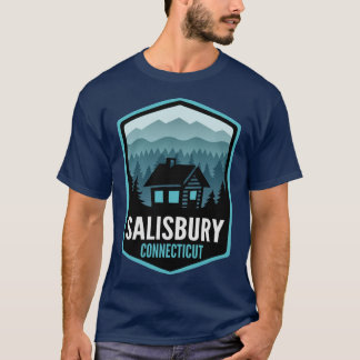 Salisbury Connecticut Mountain Town Cabin Oversize T-shirt