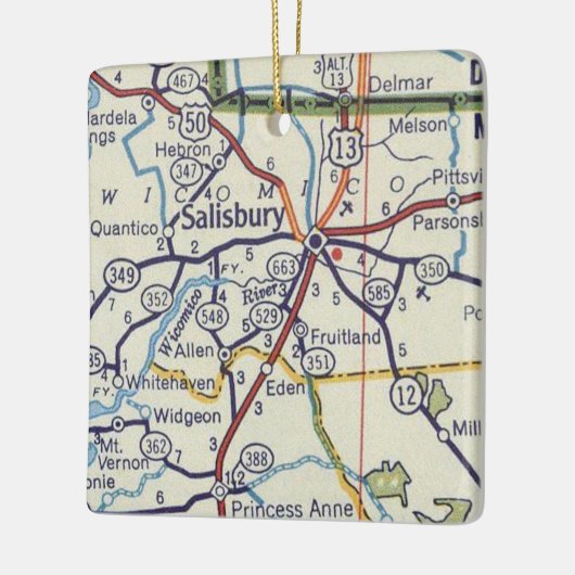 Salisbury MD  map Keramisch Ornament (Links)
