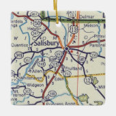 Salisbury MD  map Keramisch Ornament (Voorkant)