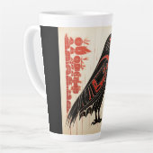 Salish inheemse pacific noordwestelijke kunststijl latte mok (Linkerhoek)