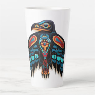 Salish raven totem latte mok