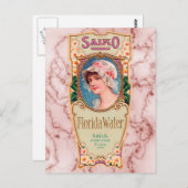  Salko Florida Water Perfume Label Briefkaart (Voorkant / Achterkant)