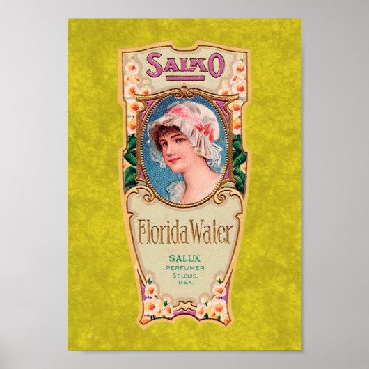  Salko Florida Water Perfume Label Poster (Voorkant)