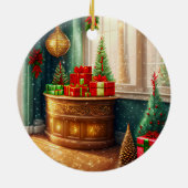 Salle à la décoration festive, Noël traditionnel (Dos)