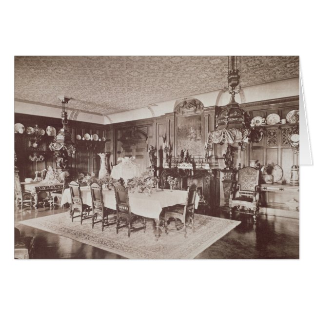 Salle à manger, Wickham Hall, Kent, 1897 (Devant horizontal)