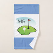 Salle de bain avec balle de golf monogramme (Serviette à main)