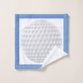 Salle de bain avec balle de golf monogramme (Gant de toilette)