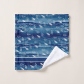 Salle de bain blanche marine marine (Gant de toilette)