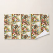 Salle de bain de Pâques Décor Lapin Lapin Serviett (Serviette à main)