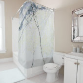 Salle de bain Douche blanche rideau Style 2 (En situation)