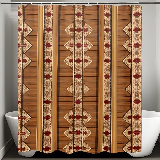 Salle de bain Douche rideau Rustique Style vertica