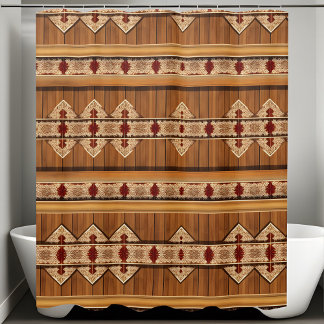 Salle de bain Douche rideau Style horizontal rusti