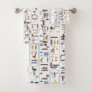 Salle de bain égyptienne Hiéroglyphes Egypte Phara