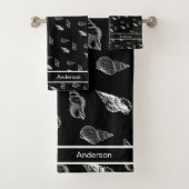 Salle de bain en coquillages noirs et blancs perso (En situation)