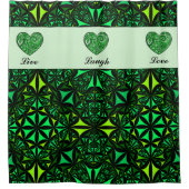 Salle de bain Fractée verte rideau de douche (Devant)