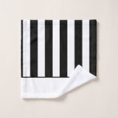 Salle de bain moderne avec rayures noir et blanc m (Gant de toilette)